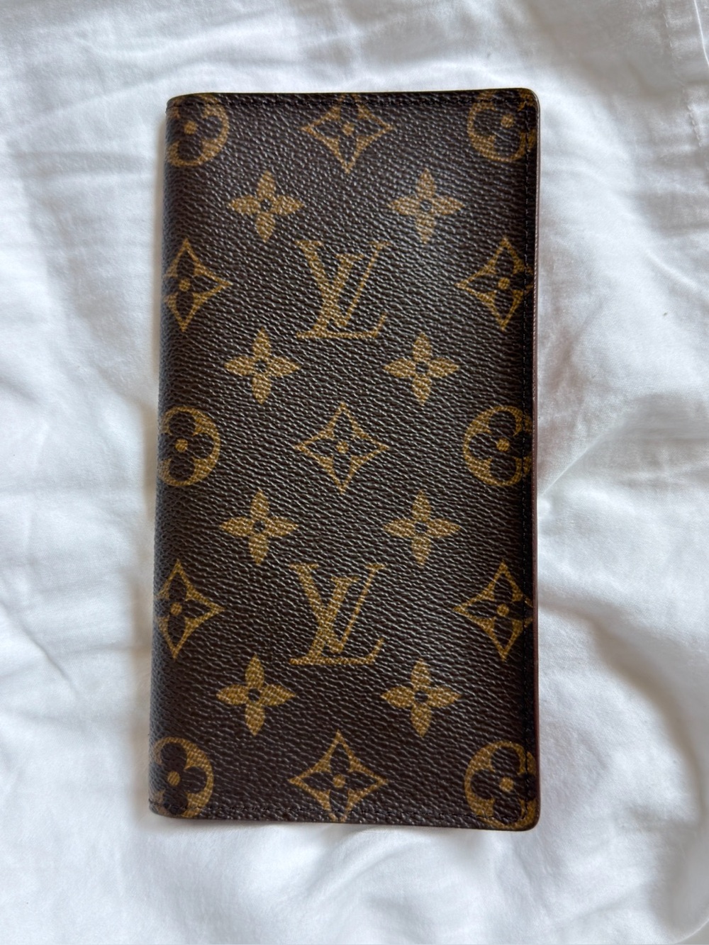 Louis Vuitton Monogram Vintage Checkbook Card Wallet Bifold Organizer CT1915